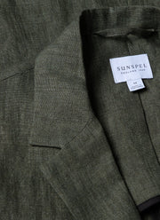 Men's Linen Two-Piece Suit in Light Khaki