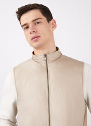 Men's Insulated Gilet in Light Stone