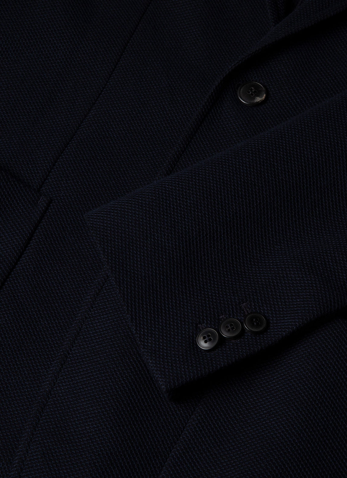 Men's Piqué Unstructured Blazer in Navy