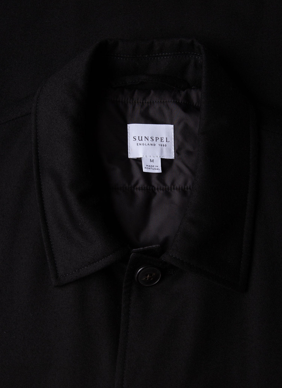 Men's Insulated Wool Jacket in Black