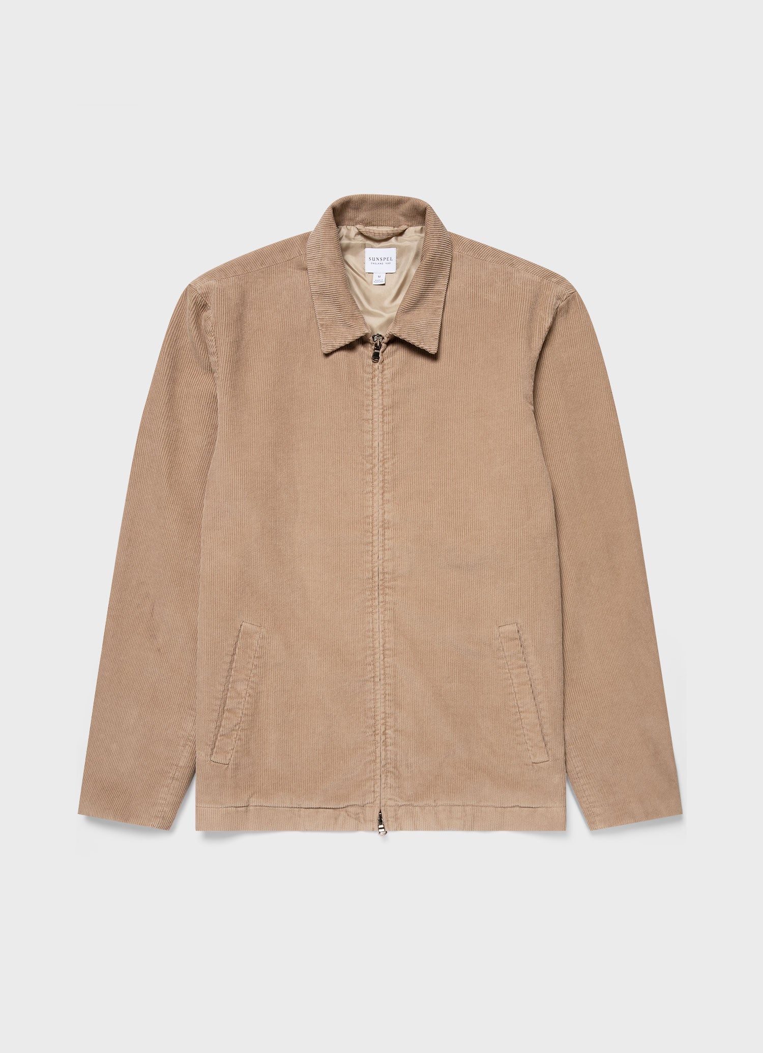 Men's Cord Harrington Jacket in Sandstone