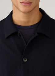 Men's Seersucker Jacket in Navy