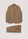 Men's Cotton Linen Two-Piece Suit in Dark Cedar