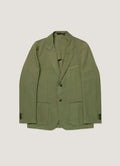 Men's Cotton Linen Blazer in Deep Olive