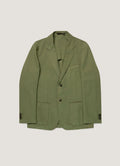 Men's Cotton Linen Blazer in Deep Olive