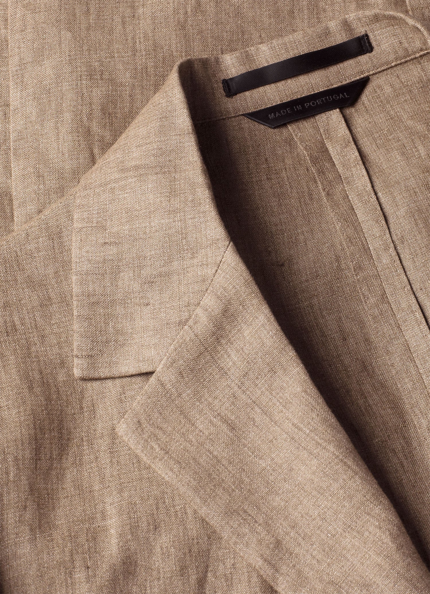 Men's Linen Blazer in Dune Melange