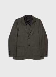 Men's Linen Blazer in Hunter Green