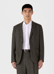 Men's Linen Blazer in Hunter Green