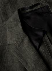 Men's Linen Blazer in Hunter Green