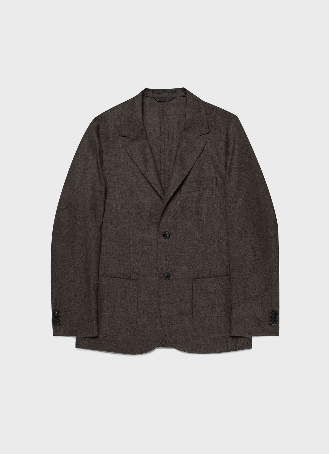Men's Lightweight Travel Wool Blazer in Light Coffee Melange