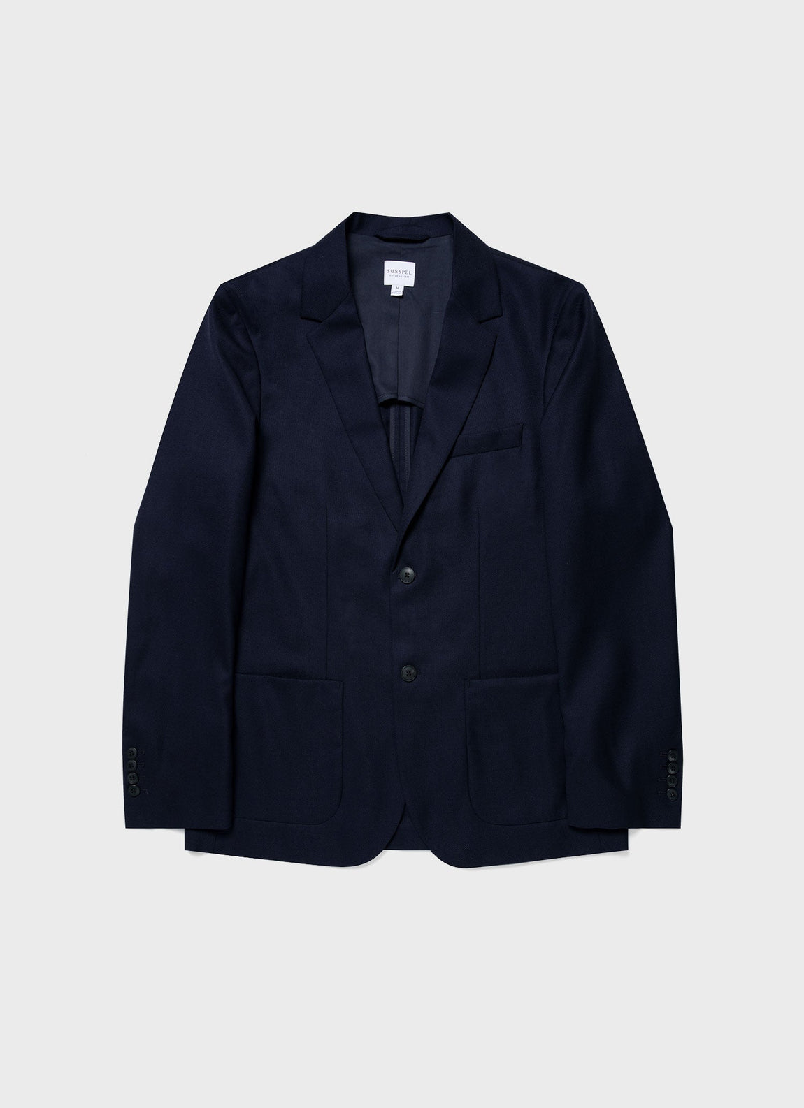 Men's Lightweight Travel Wool Two-Piece Suit in Navy