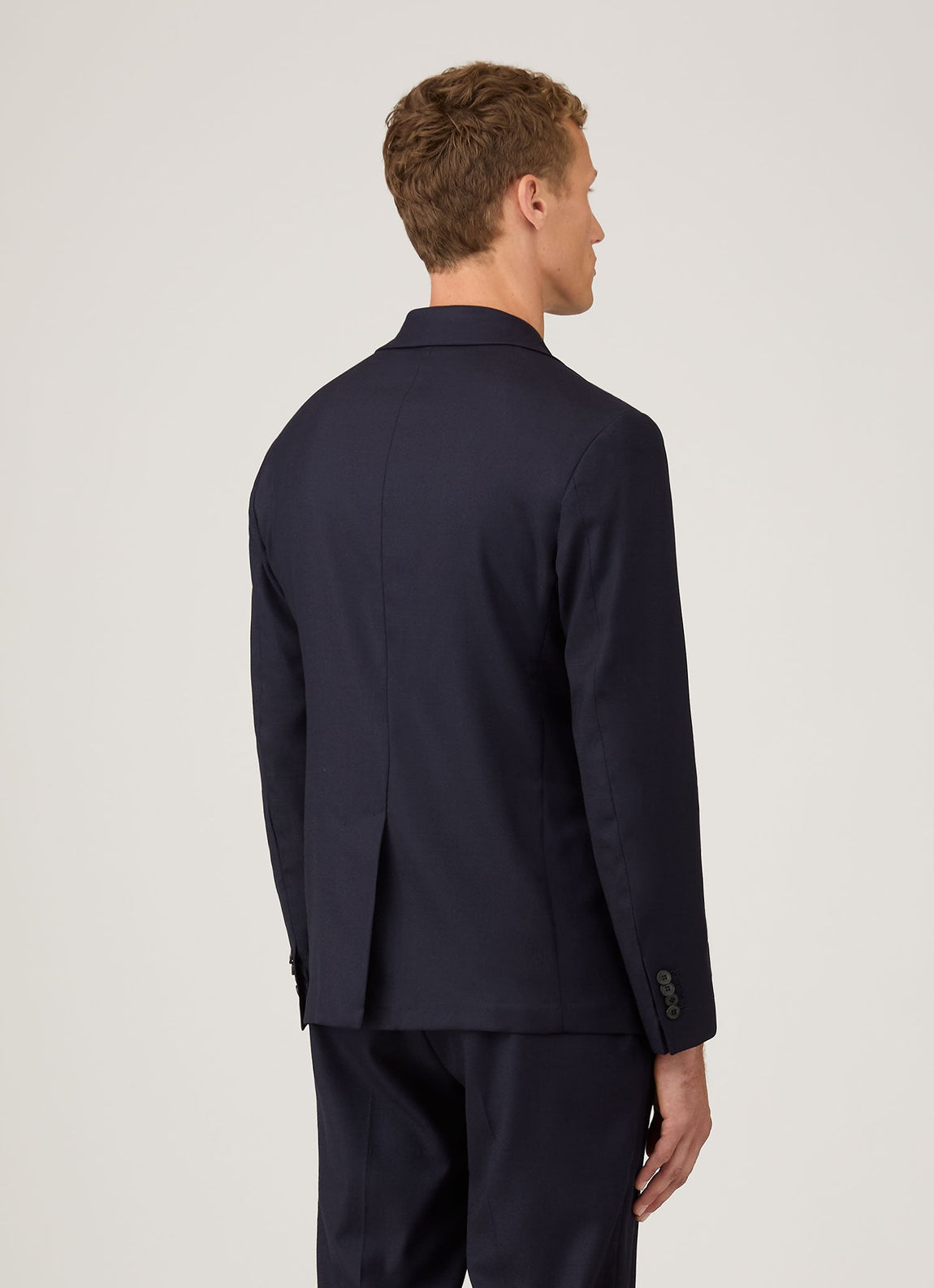 Men's Lightweight Travel Wool Blazer in Navy