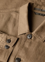Men's Cotton Linen Jacket in Dark Cedar