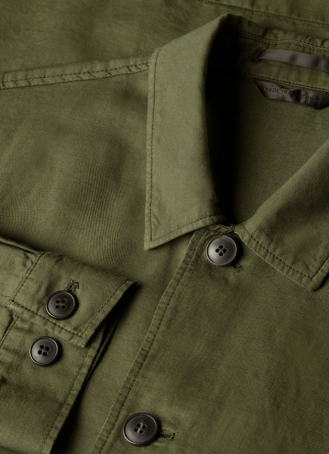 Men's Cotton Linen Jacket in Deep Olive