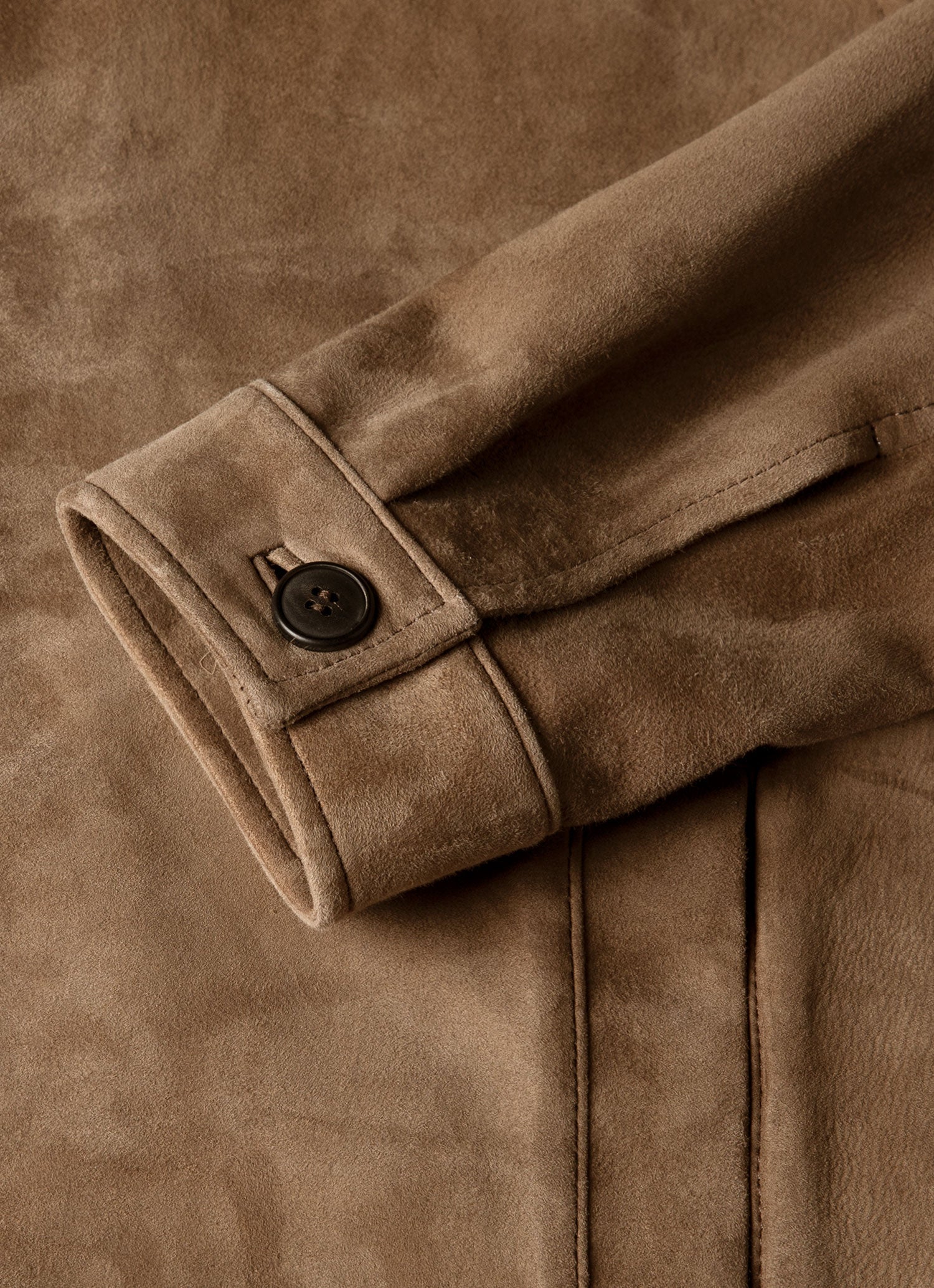 Men's Suede Jacket in Light Tan
