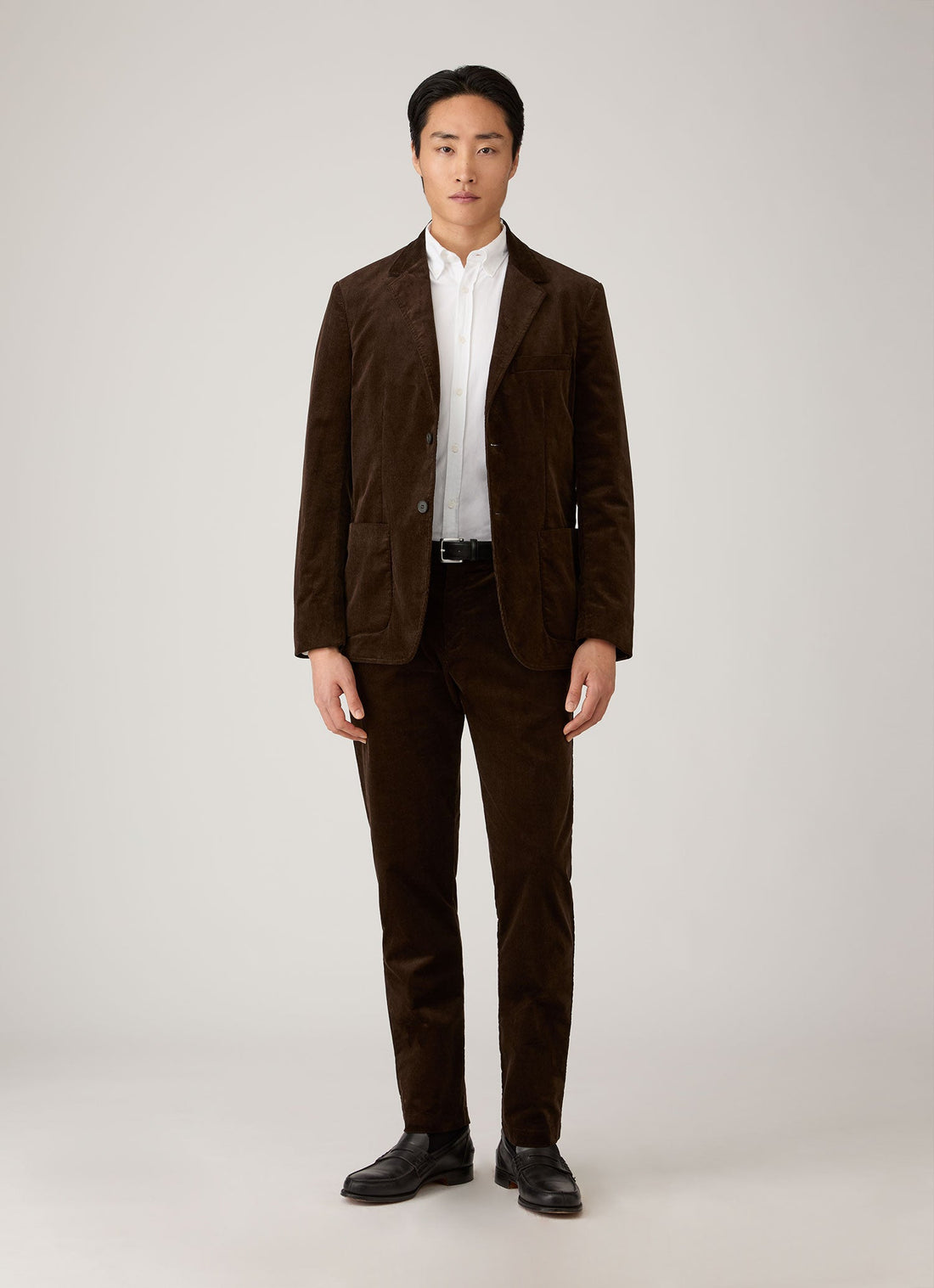Men's Corduroy Blazer in Dark Chocolate