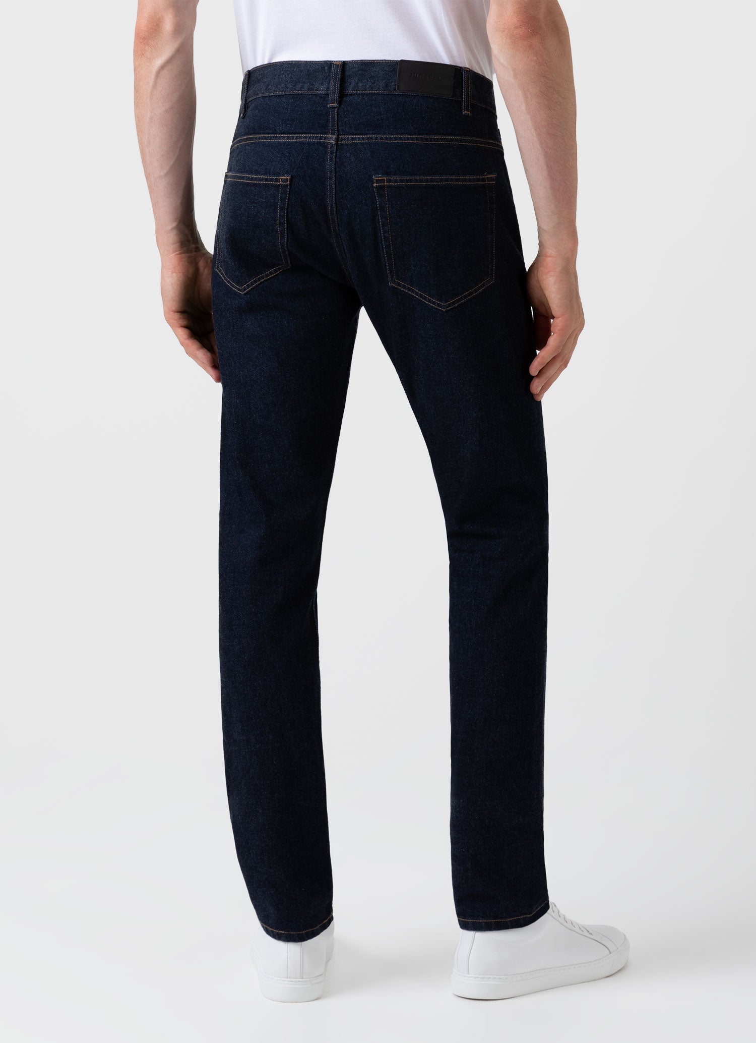 Men's Slim Fit Jeans in Rinse Wash Denim