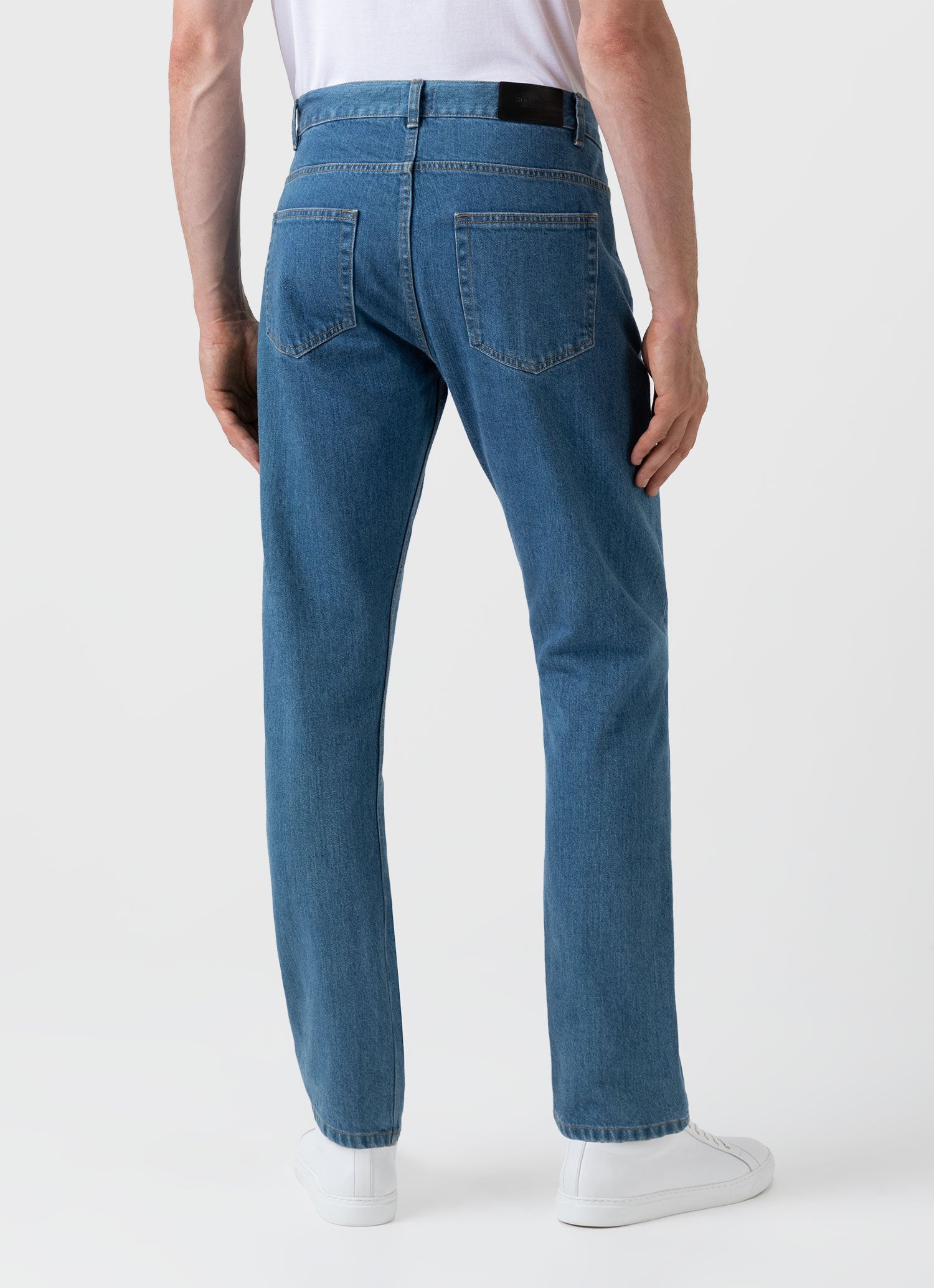 Men's Slim Fit Jeans in Mid Wash Denim