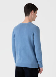 Men's Lambswool Crew Neck Jumper in Cornflower