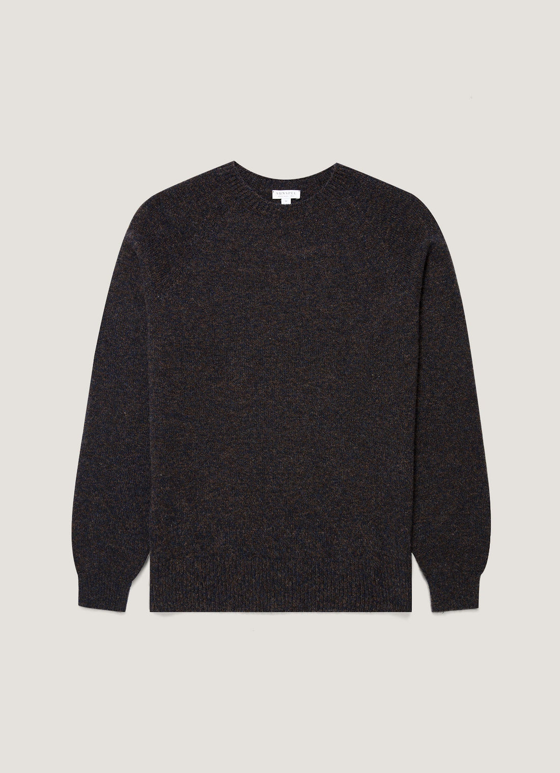 Men's Lambswool Crew Neck Jumper in Midnight Navy Twist