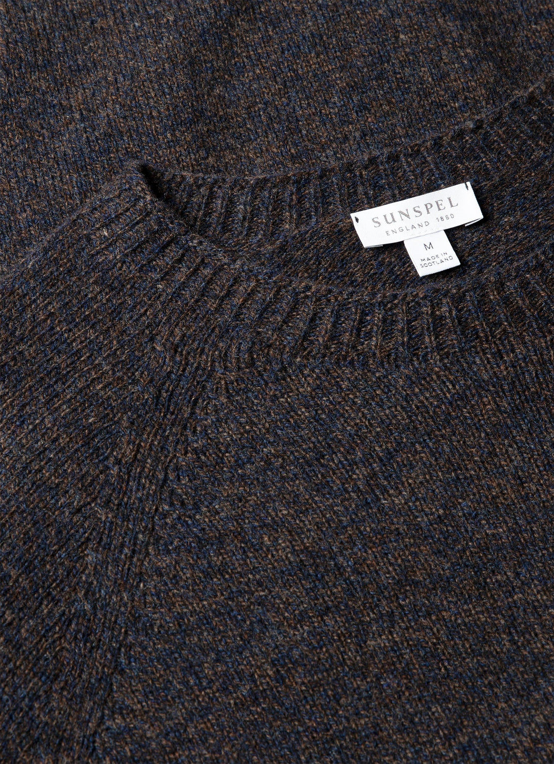 Men's Lambswool Crew Neck Jumper in Midnight Navy Twist