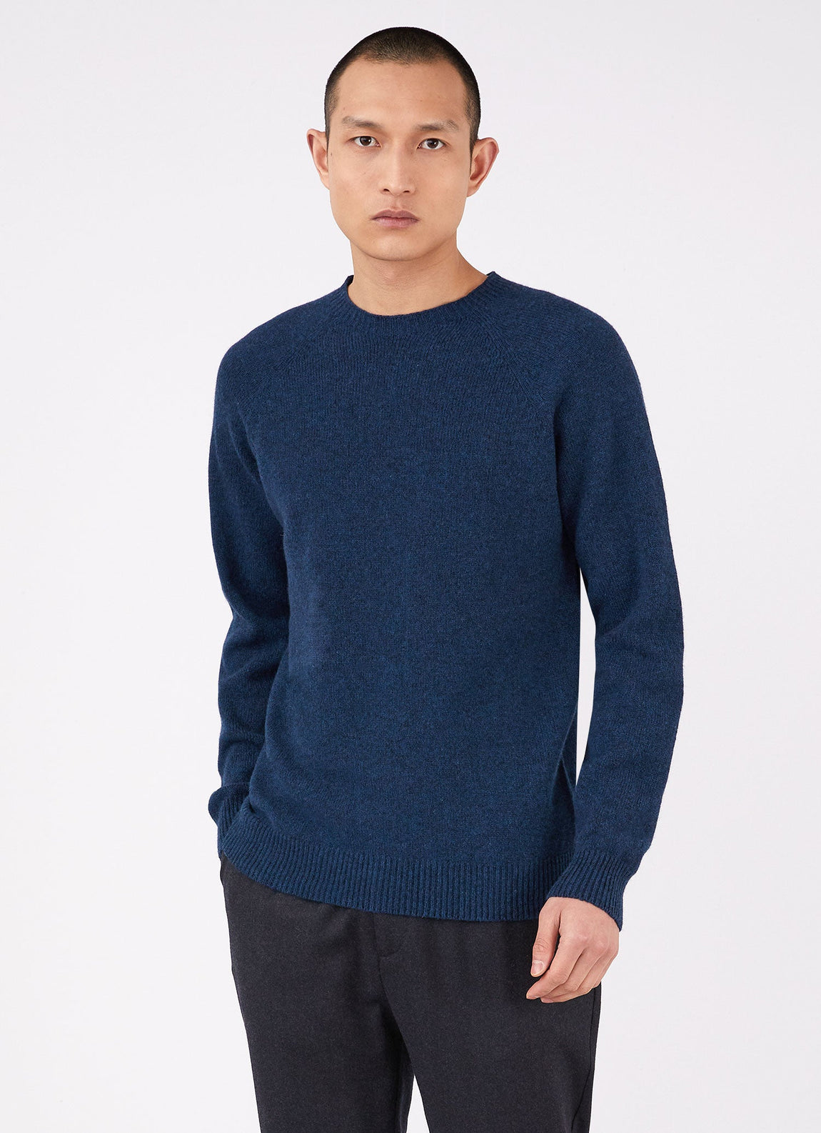 Men's Lambswool Crew Neck Jumper in Teal