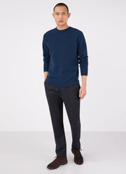 Men's Lambswool Crew Neck Jumper in Teal