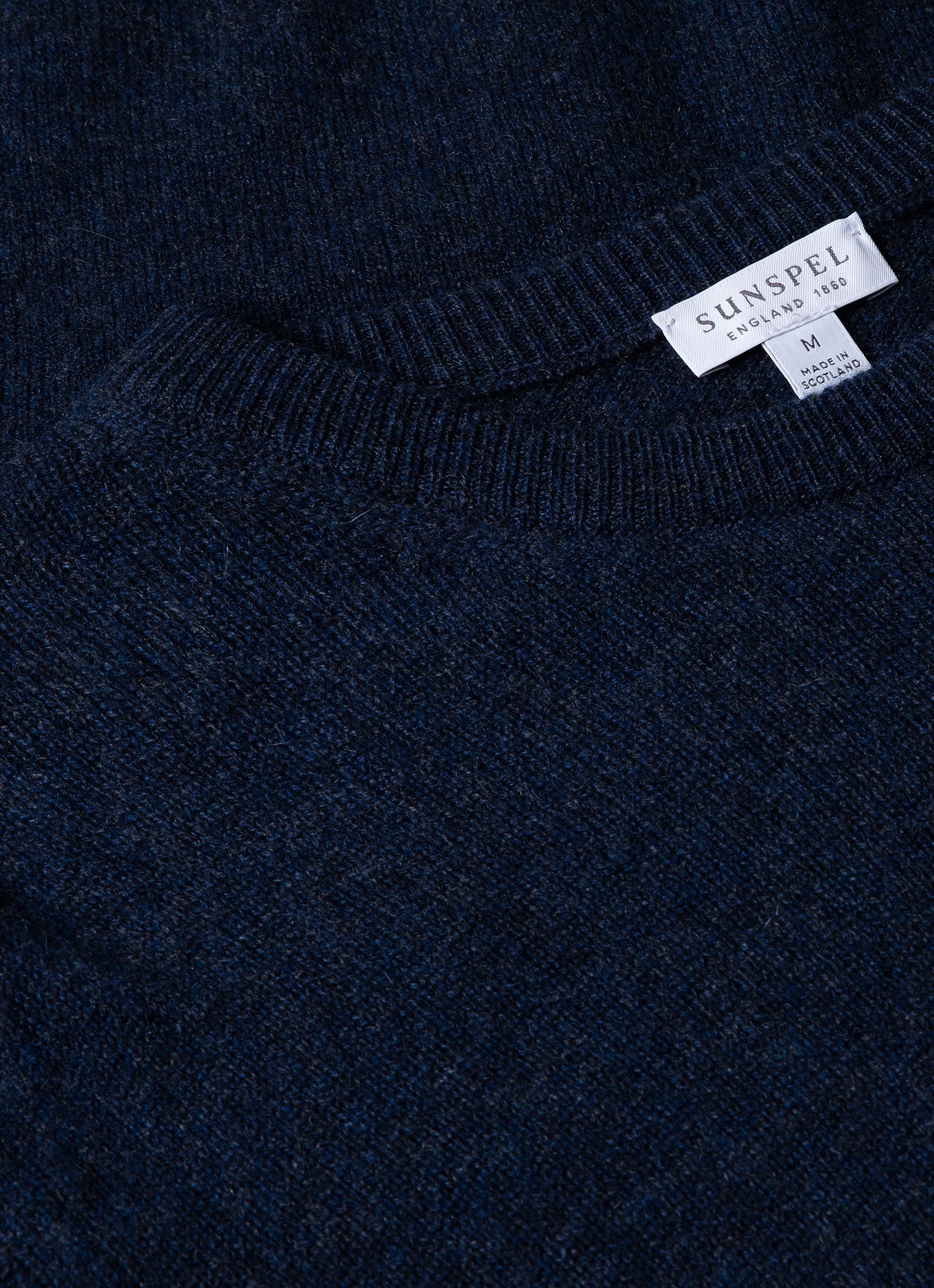 Men's Cashmere Crew Neck Jumper in Navy Melange