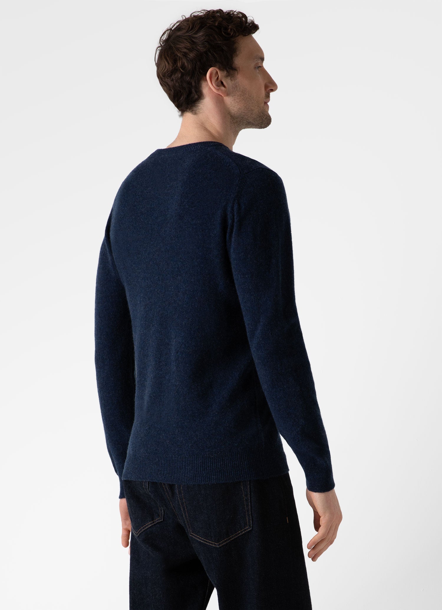 Mens navy hotsell cashmere jumper