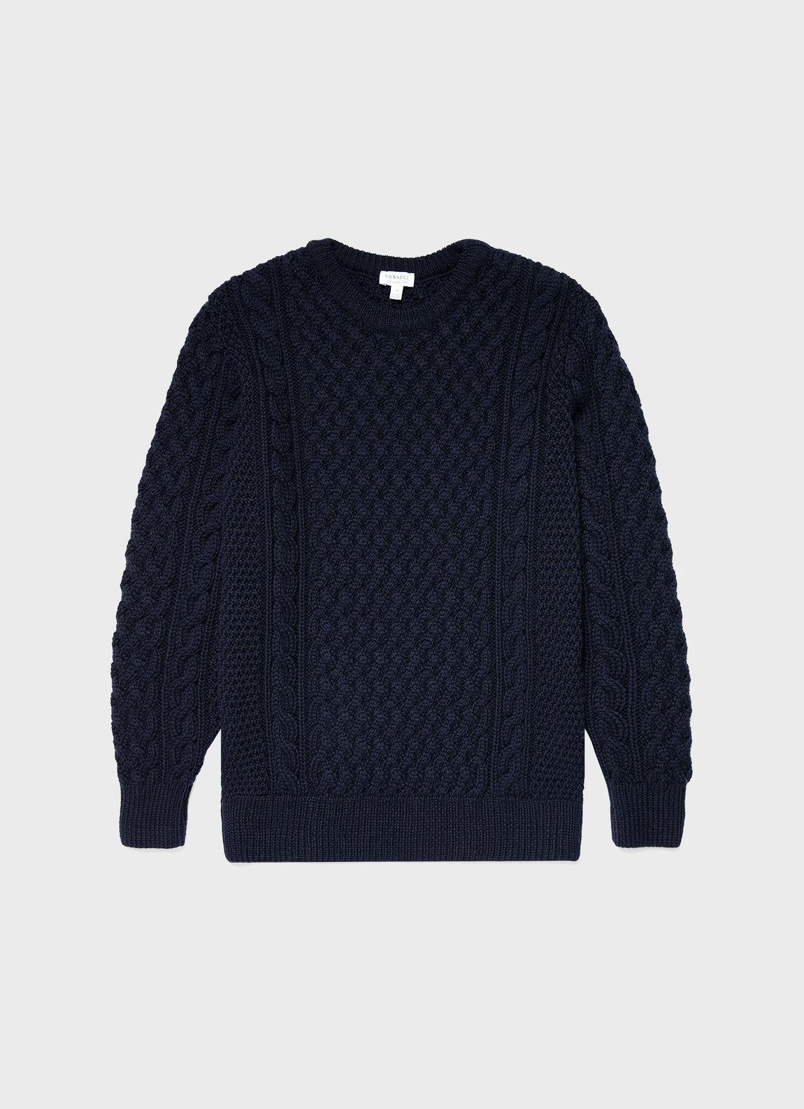 Men's Cable Knit Jumper in Navy