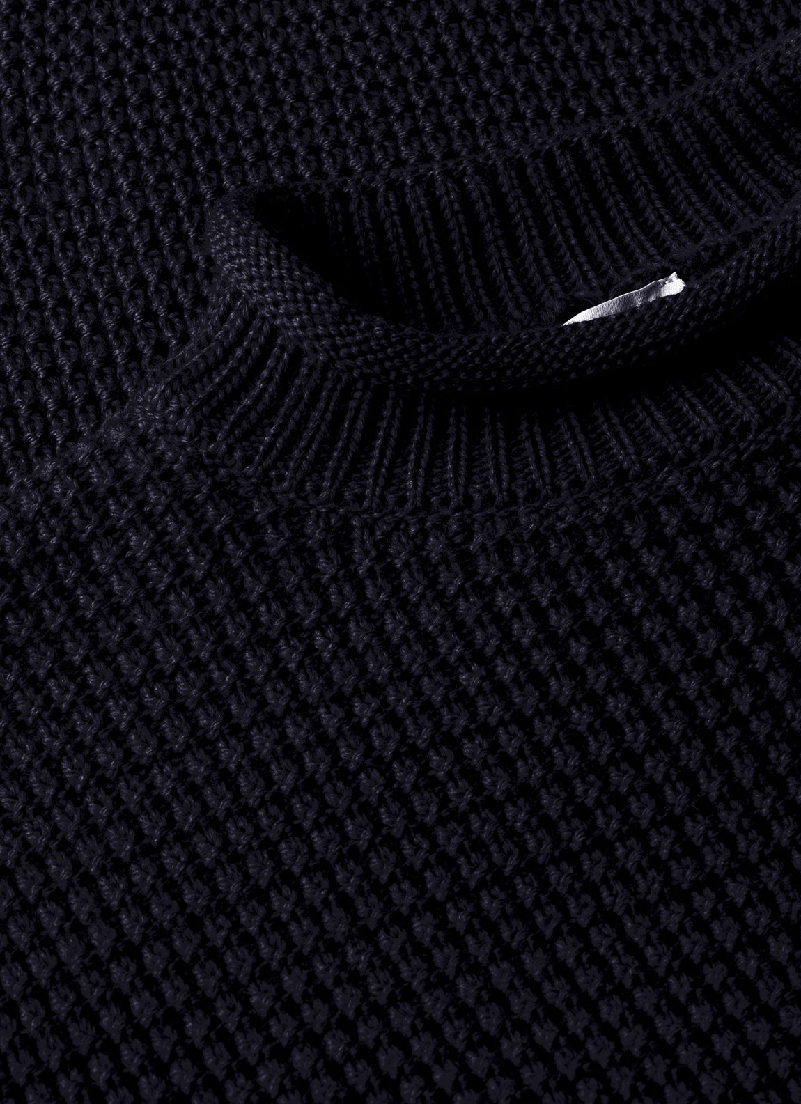 Men's Merino Fisherman Jumper in Navy