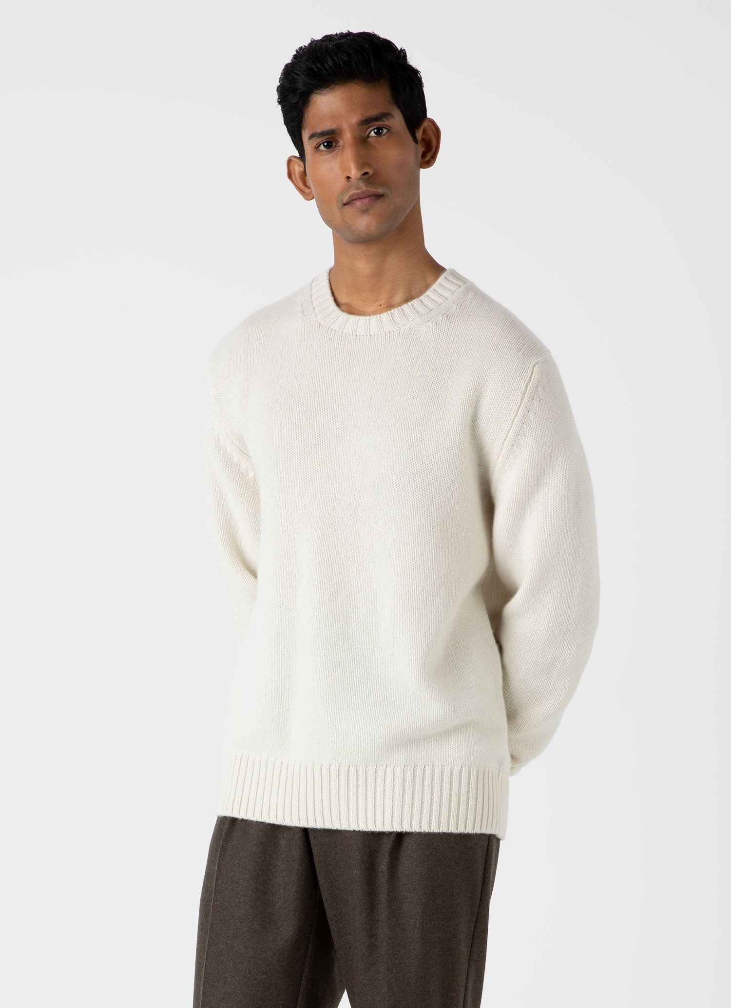 Men's Roxburgh Cashmere Jumper in Undyed