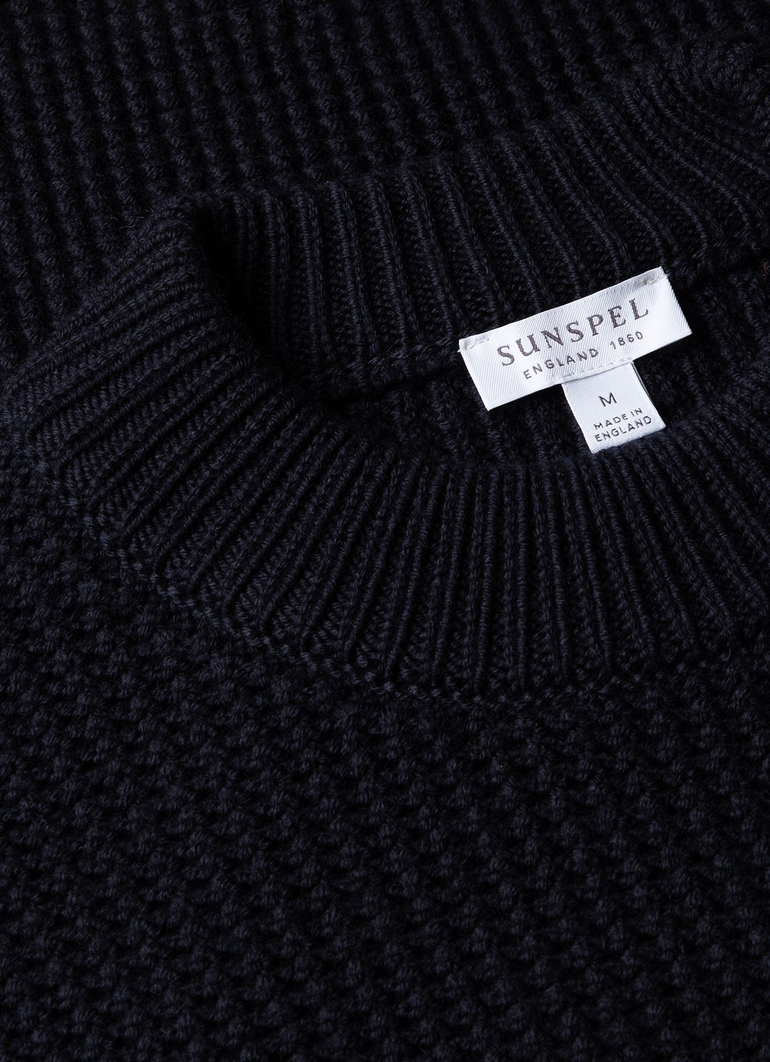 Men's Mariner Mock Neck Jumper in Light Navy