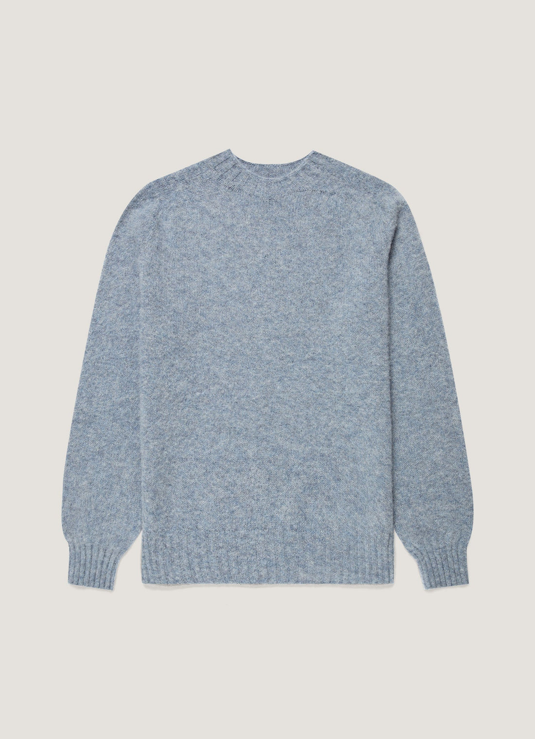 Men's Shetland Crew Neck Jumper in Powder Blue