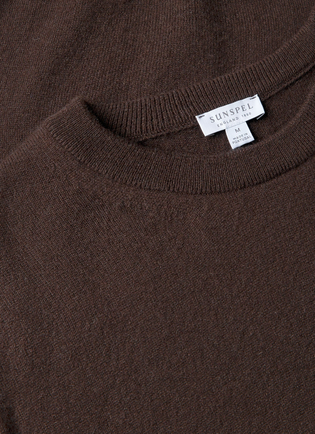 Men's Cashmere Crew Neck Jumper in Truffle