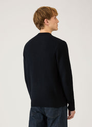 Men's Cotton Crew Neck Jumper in Navy