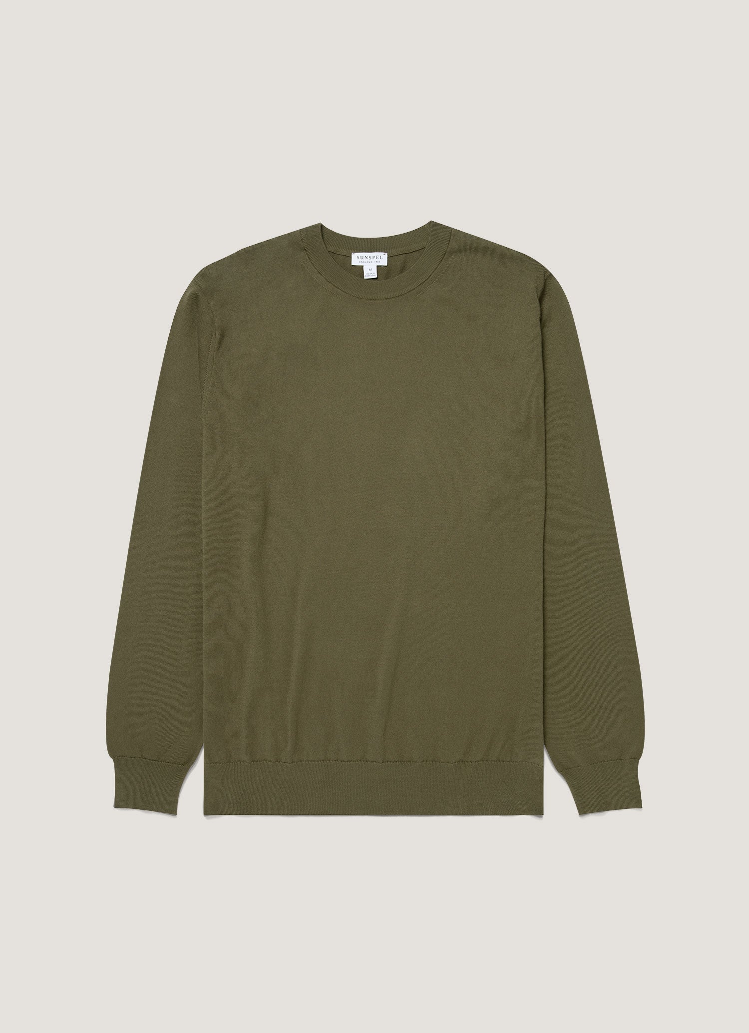 Men's Lightweight Cotton Jumper in Khaki