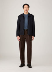Men's Extra-Fine Merino Jumper in Slate Blue