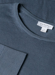 Men's Extra-Fine Merino Jumper in Slate Blue