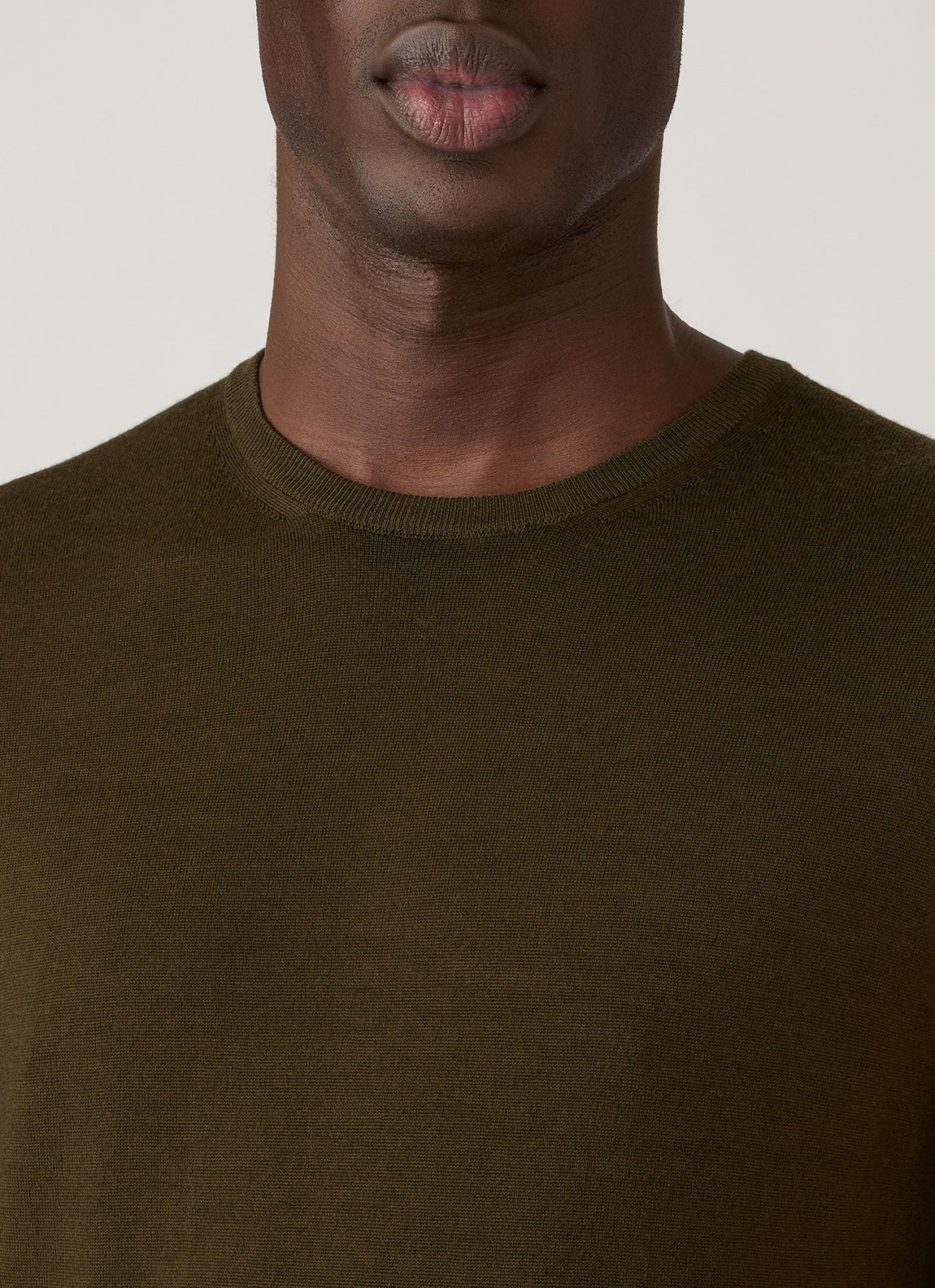 Men's Extra-Fine Merino Jumper in Loden Green