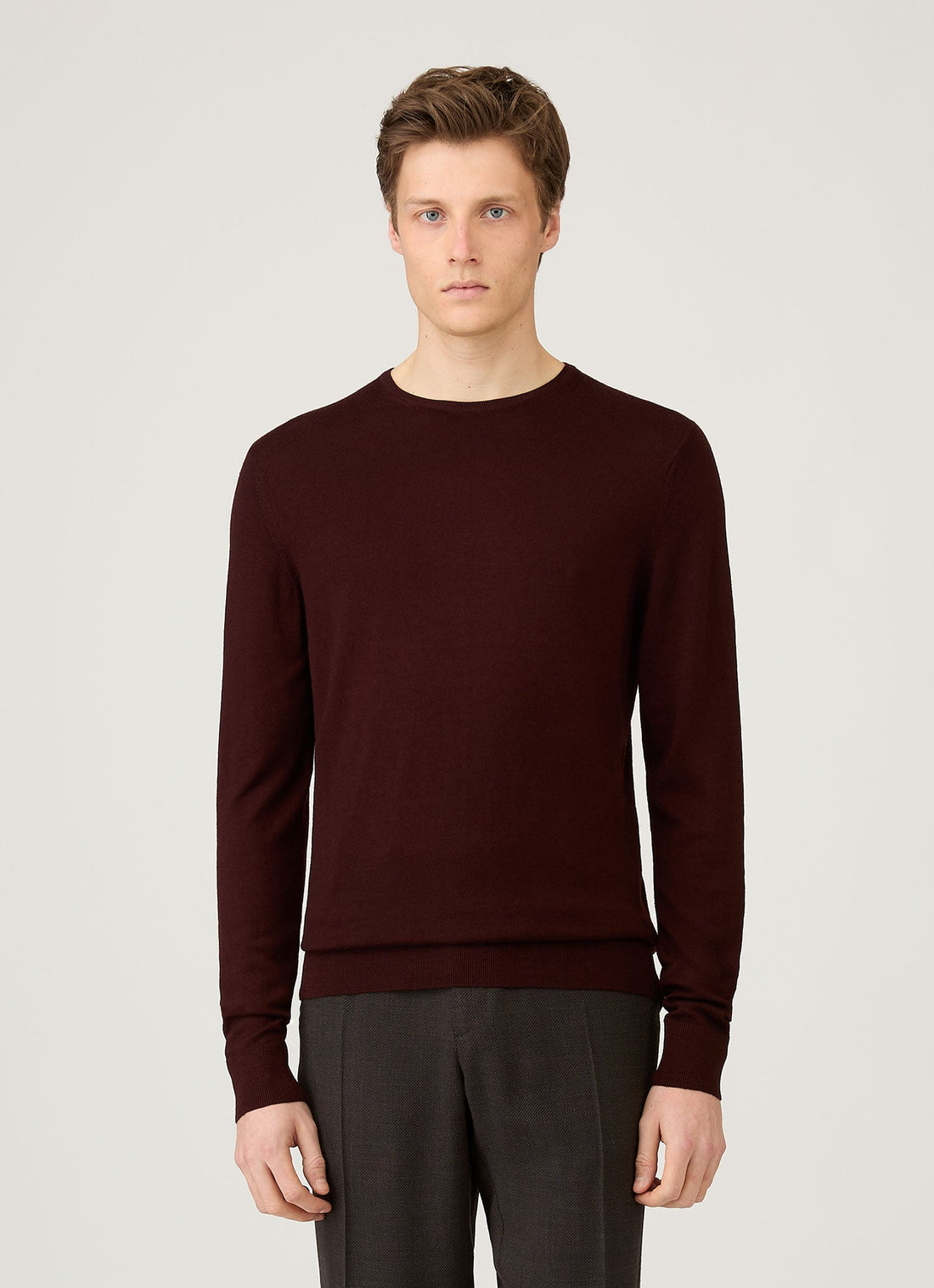 Men's Extra-Fine Merino Jumper in Bakelite