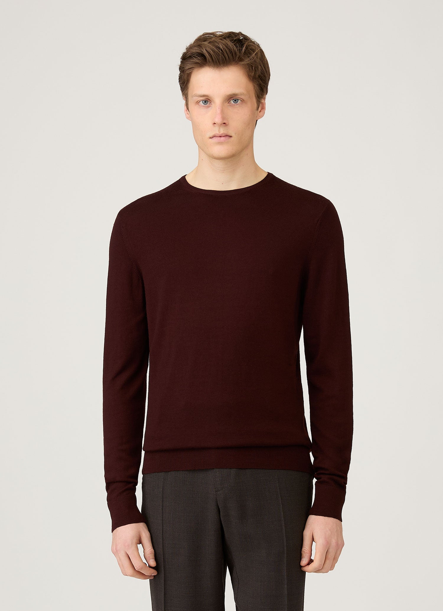 Men's Extra-Fine Merino Jumper in Bakelite