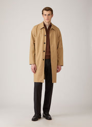 Men's Extra-Fine Merino Half Zip Jumper in Chestnut