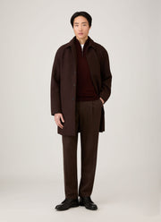 Men's Extra-Fine Merino Half Zip Jumper in Bakelite