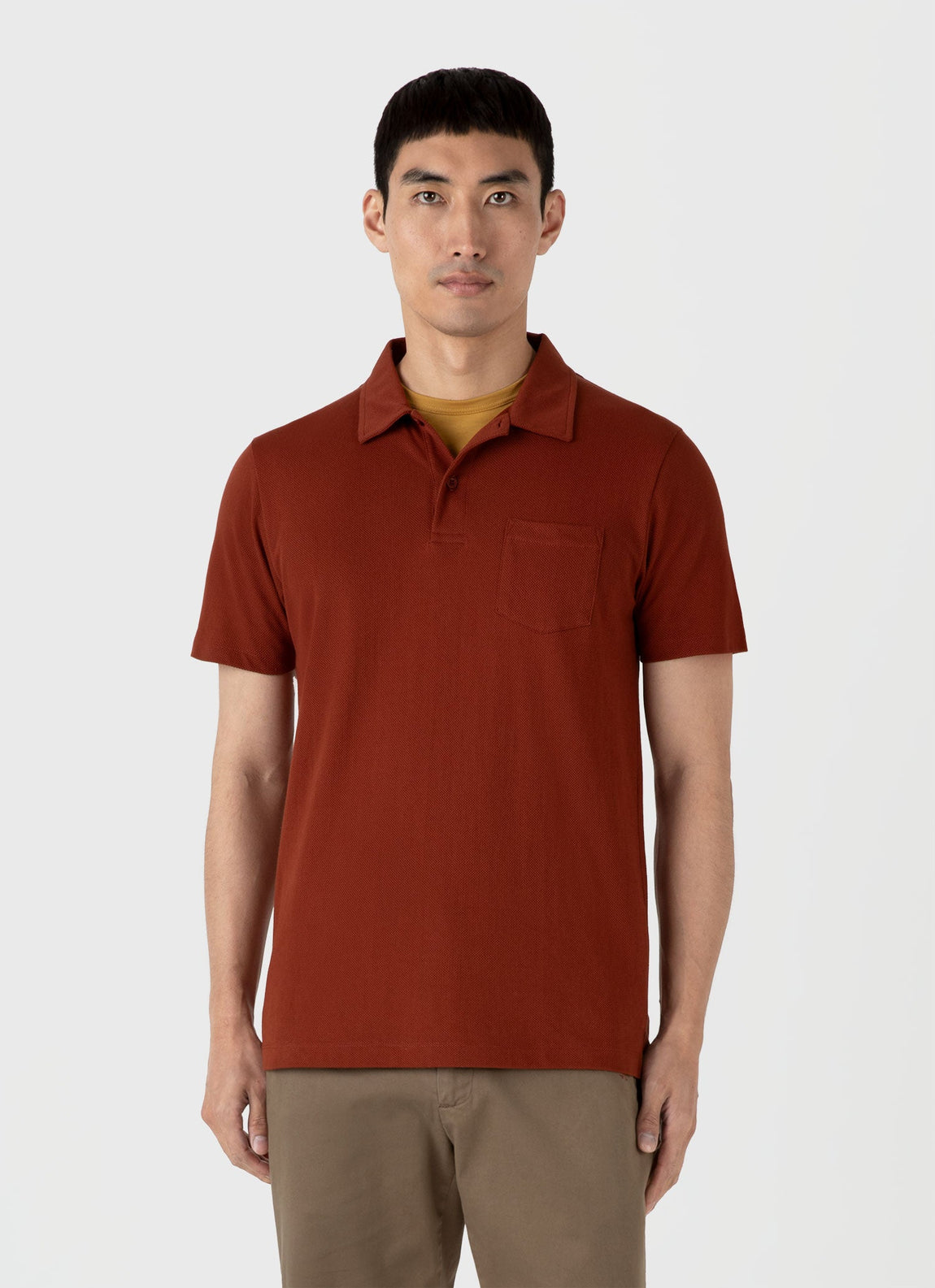 Men's Riviera Polo Shirt in Dark Clay