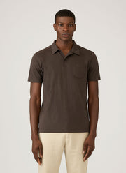 Men's Riviera Polo Shirt in Dark Chocolate