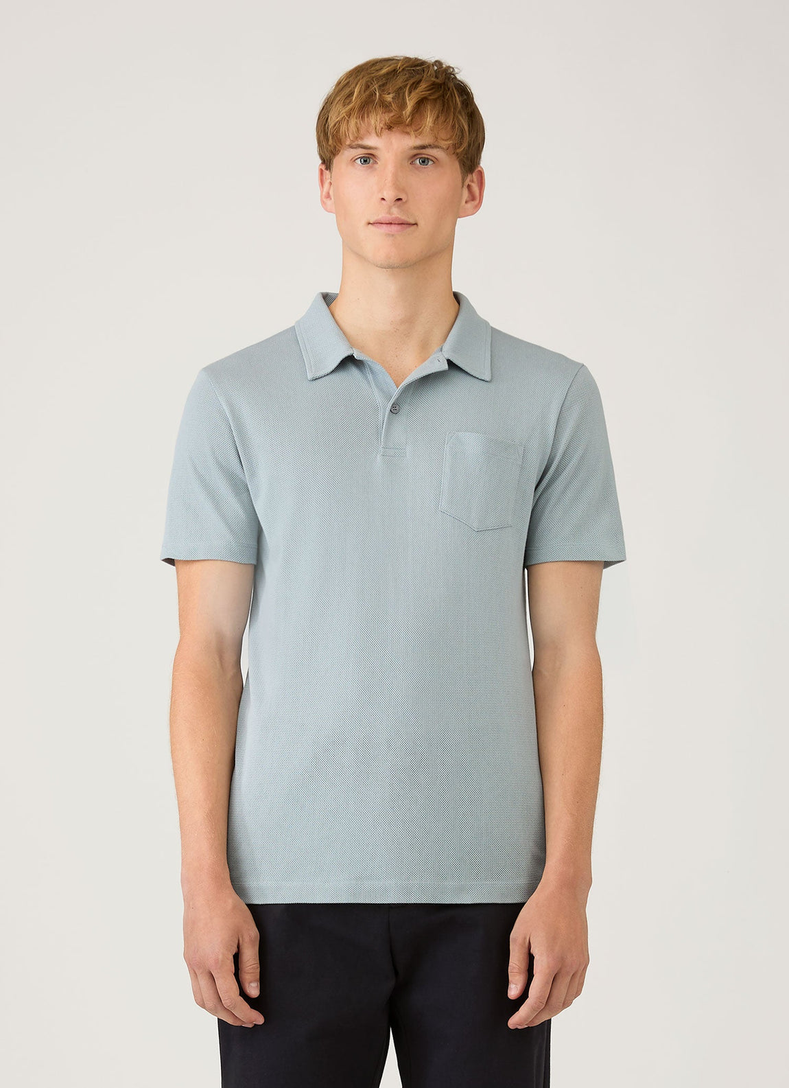 Men's Riviera Polo Shirt in Stone Blue