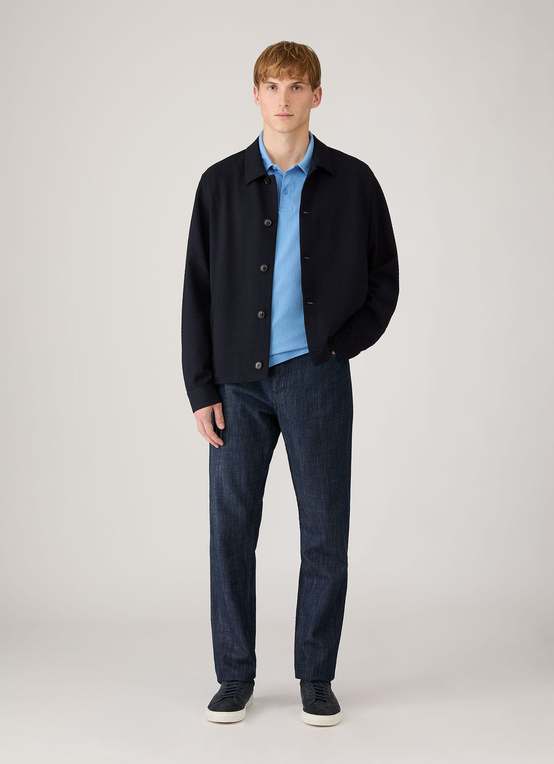 Men's Riviera Polo Shirt in Azure Blue