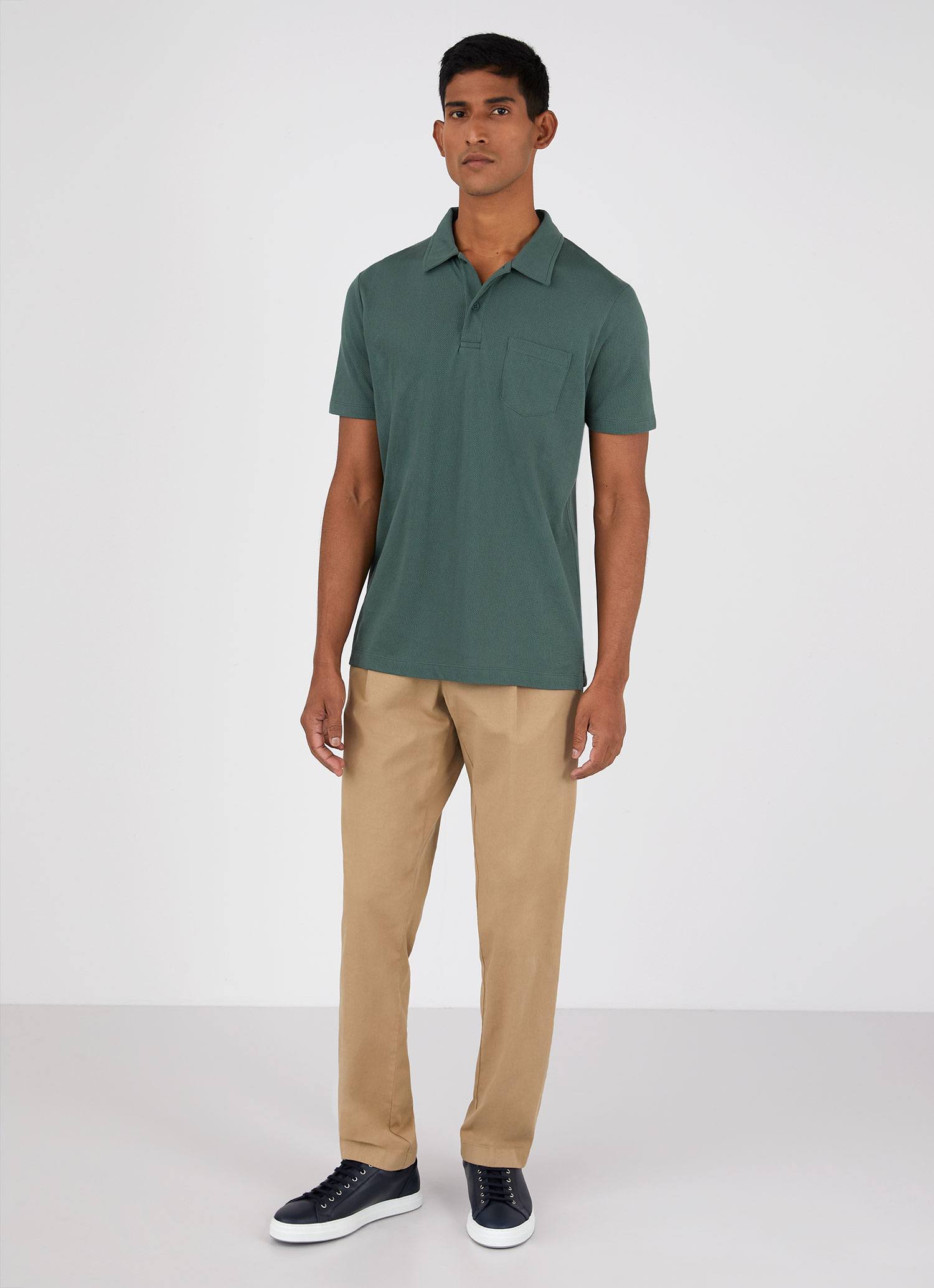 Men's Riviera Polo Shirt in Deep Green
