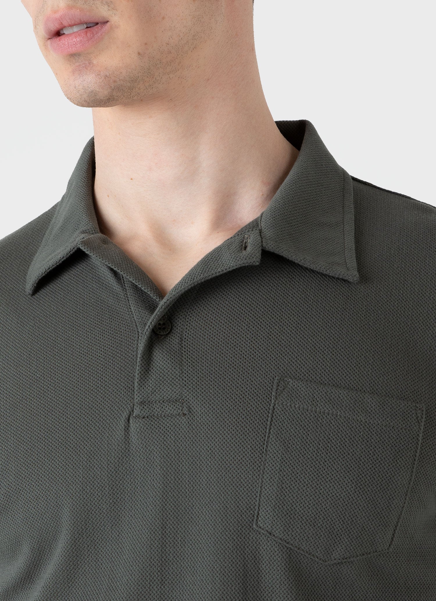 Men's Riviera Polo Shirt in Drill Green